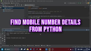 How To Find Mobile Number Details Python Mini Project