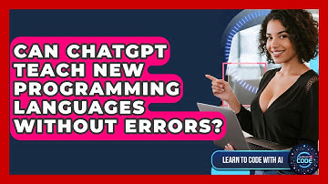 Can ChatGPT Teach New Programming Languages Without Errors? - Learning To Code With AI