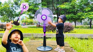 Drama kipas angin yasaka terbang di taman | Yasaka fan drama flies in the park​