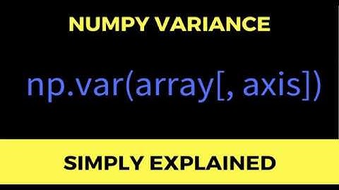 NumPy Variance