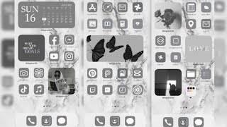 Aesthetic white and gray ios14 ideas 2022. (tutorial all ios14+)