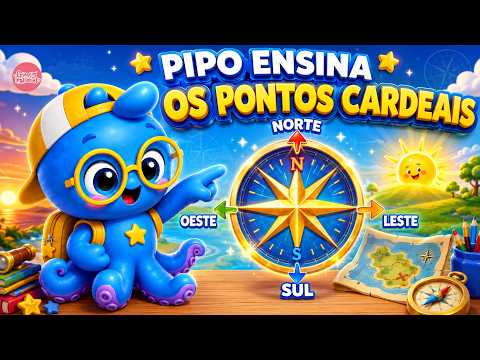🧭✨ **PIPO TEACHES THE CARDINAL DIRECTIONS** 🌞🌍 #smartkids #cardinaldirections