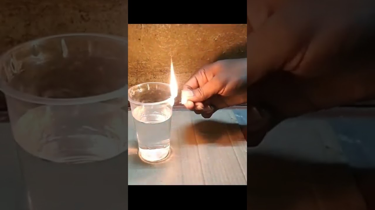 Fire vs Water vs Glass | Glass+Water vs Fire | Burning of Plastic Glass in Water | Fire vs Water