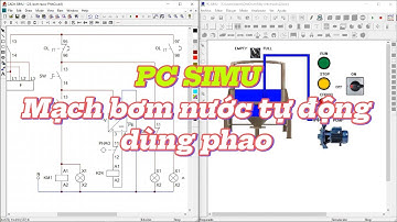 23. PC SIMU Mạch điều khiển bơm dùng phao 24VDC || Học Trang bị điện với CADe-SIMU