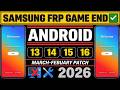Samsung FRP Bypass 2026 🔓 Android 13-14-15-16 Latest Security Patch | 100% Working Trick | No PC