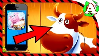 iPhone для детей. Обзор приложения Animal farm for toddlers - babies learn animals. Мультфильм.