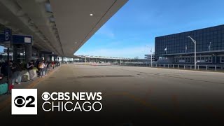 Protesters blocking traffic into Chicago's O'Hare International Airport