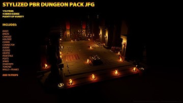 Stylized PBR Dungeon Pack JFG - Unreal Engine 4 - Cinematic Showcase - Jesus Fernandez Garcia V1