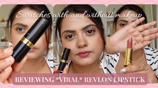 Reviewing *VIRAL* Revlon Lipstick 💄 Rum Raisin | With & Without Makeup Swatches