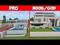Minecraft - PRO vs NOOB/GOD #4: Construindo a Maior e Melhor Mansão Moderna do Mundo!!