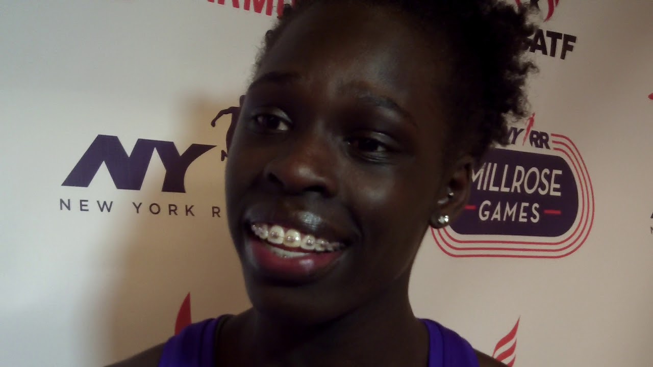 Athing Mu after running 1:27.36 to move to #2 on all-time HS list - YouTube