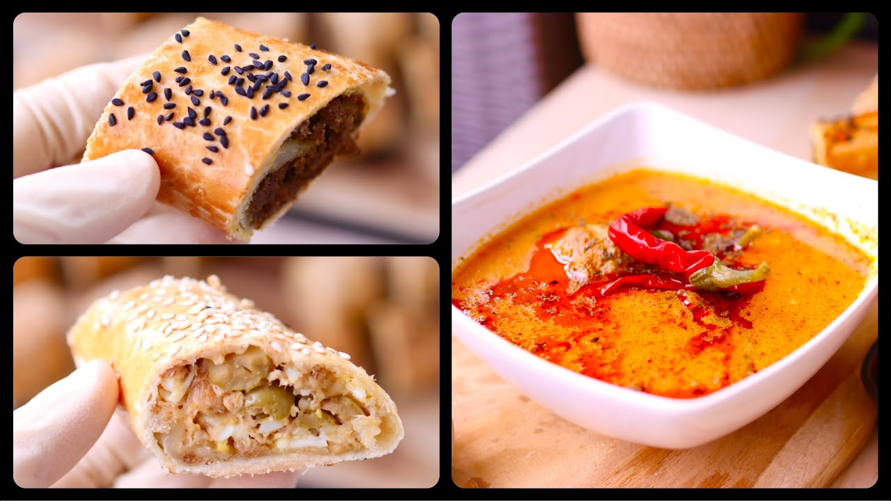 باتي تونسي بحشوتين مختلفتين و شربة الصدر بالكعابر وجبة شتوية للبرد . Paté et hsou