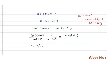 If `A+B+C=pi`, prove that: `cotB cotC + cotC cotA +cotA + cotA cotB=1`.