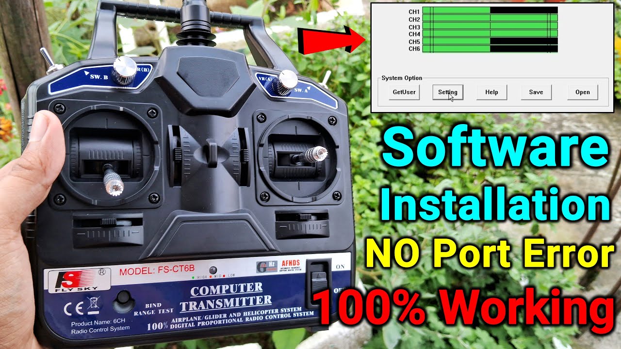 Finally FlySky CT6B 6CH Transmitter का Software Install कर लिया🔥| No Port Error 100% Working