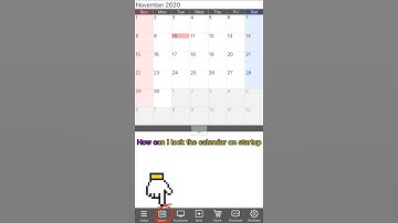 How can I lock the calendar on startup_iOS(Jorte)