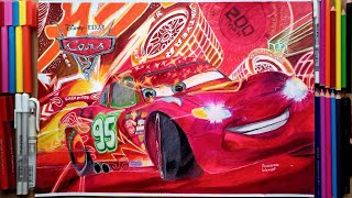 Drawing Cars 2 - Lightning Mcqueen #shorts