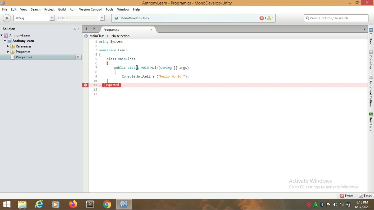 Learning Game Development E01 - YouTube