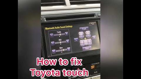 How to fix Toyota’s Touchscreen
