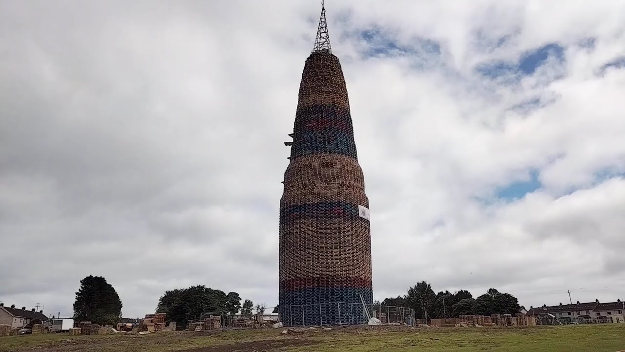 Eleventh night bonfire, Larne, Northern Ireland