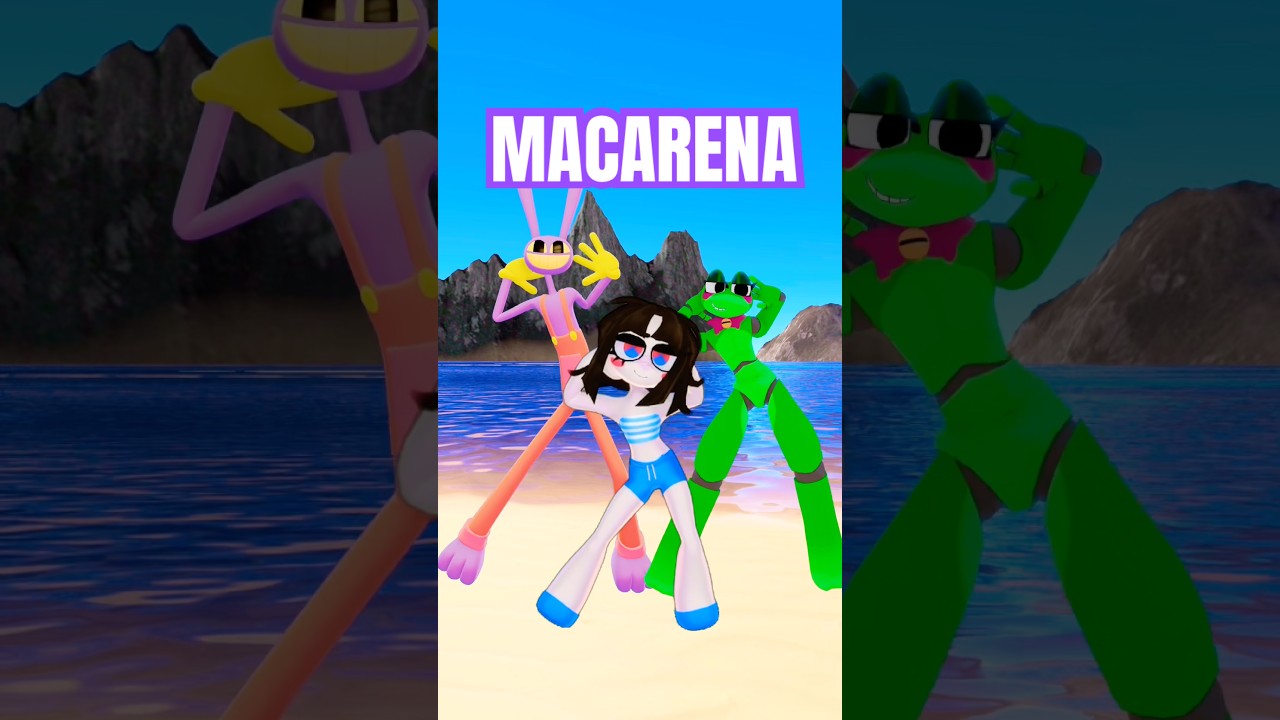 TADC Macarena but Pomni Joins Jax & Ribbit (Beach) #theamazingdigitalcircus #tadc #vrchat