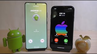 Android 11 (Samsung) vs iOS (iPhone) Incoming Call screenshot 4