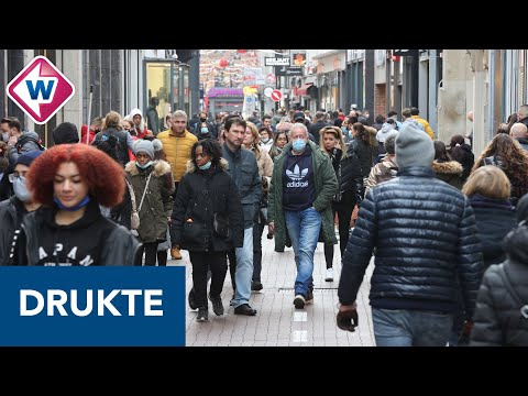 Drukte bij winkels Den Haag na aankondiging harde lockdown