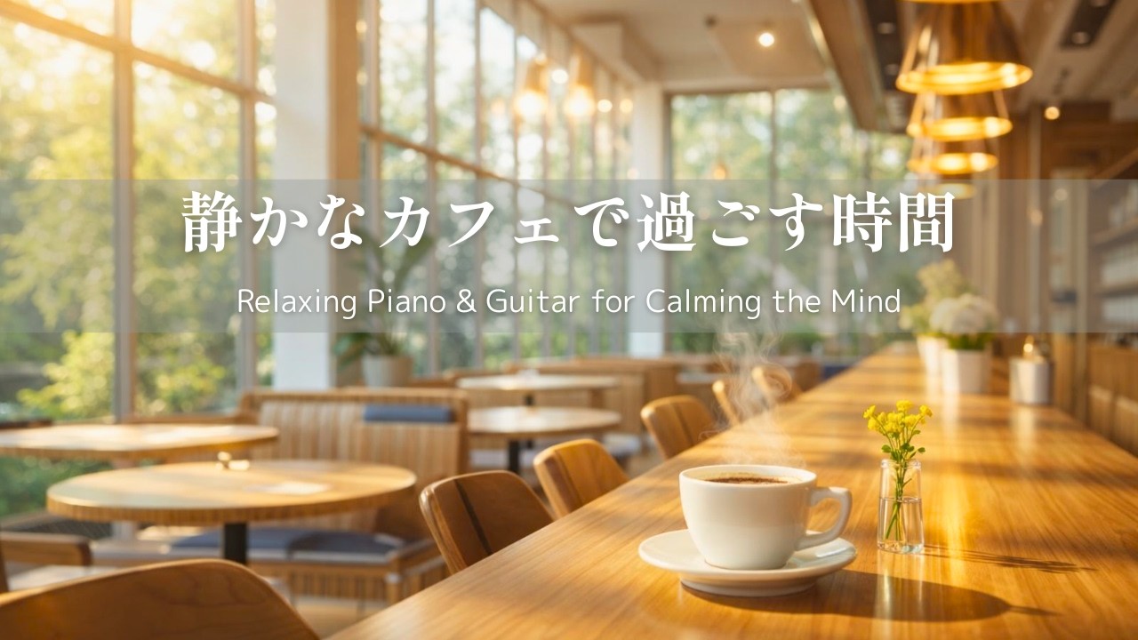 【リラックスBGM】忙しい毎日に、静かなカフェ時間を｜癒しのピアノとギター音楽｜ヒーリング・calm・cozy｜作業用・読書用・勉強用・ひとり時間