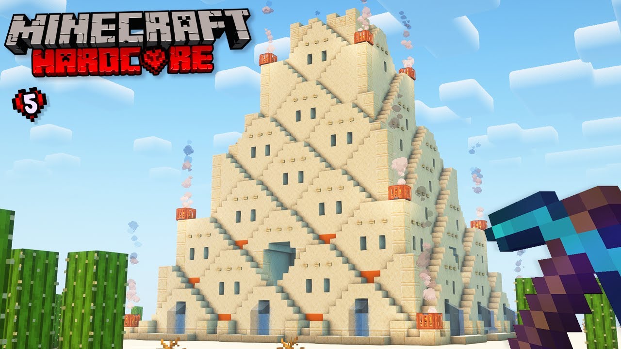 I Transformed The DESERT TEMPLE in Minecraft Hardcore - YouTube