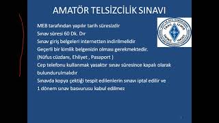 Trac İzmir Amatör Telsiz Sınavına Hazırlık Eğitimi 06 02 2021 screenshot 2