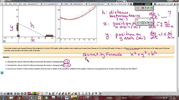Video Notes Sec 3 7 Related Rates Ex Trains