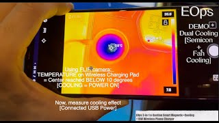 EOps 3-in-1 e-Suction Smart Magnetic+Cooling+15W Wireless Phone Charger: Demo Dual Cooling Tech Wealth