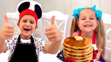 डायना और रोमा पापा के लिए मिठाइयाँ तैयार करते हैं