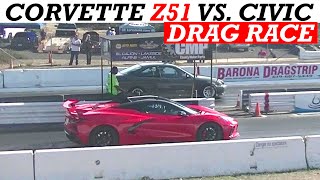 Modified Honda Civic vs. New 2023 Corvette Z51