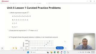 IM Unit 5 Lesson 1 Practice Problems