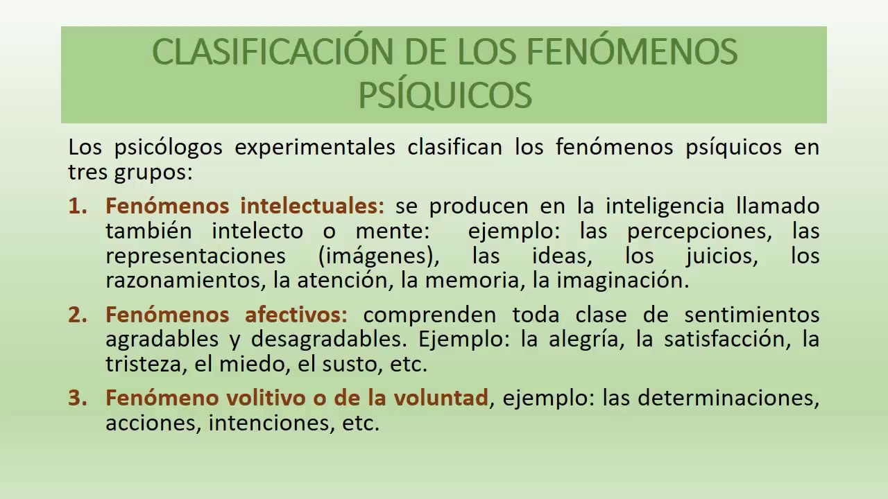 Cuales Son Las Caracteristicas De Los Fenomenos Psiquicos