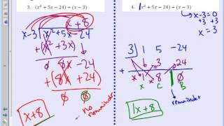 Unit 9 Notes 7: Division of Polynomials