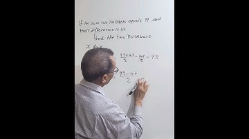 Find two numbers using their sum and the difference