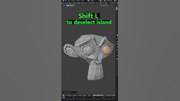 trick to easy select an island in Blender (track by charlie robbins)  #blenderustad