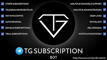 Telegram Subscription bot for Channels | DEMO | TG-Subscription Bot