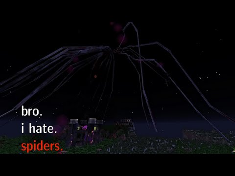So I Have Arachnophobia And Played A SPIDER Mod In Minecraft..