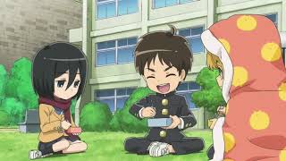 Lunch Time with Eren, Mikasa, Armin \u0026 Annie | AOT : Junior High