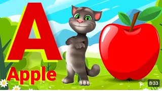 Phonics sound with two words 🍎,A,B,C,D🍎 ,A for apple B for ball learning alphabets #abcdsonglearning