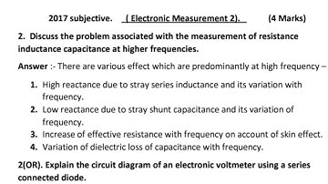 ELECTRONICS MEASUREMENT 2 || Solved QNA ||