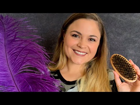 [ASMR] Feather Brushing + Skin Brushing (Whisper)