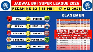 STARTS TODAY! Liga 1 2025 Schedule, Week 33 - PSM vs. Persib - Liga 1 Indonesia 2025