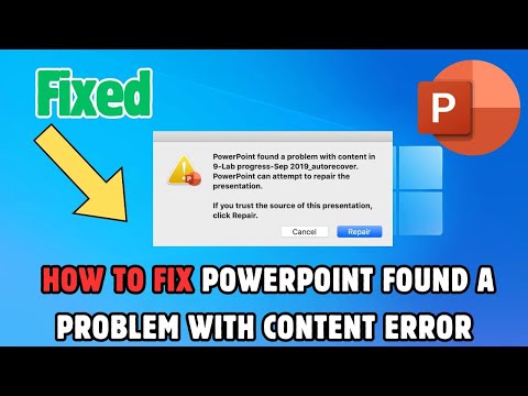 How to Fix PowerPoint Found a Problem With Content Error