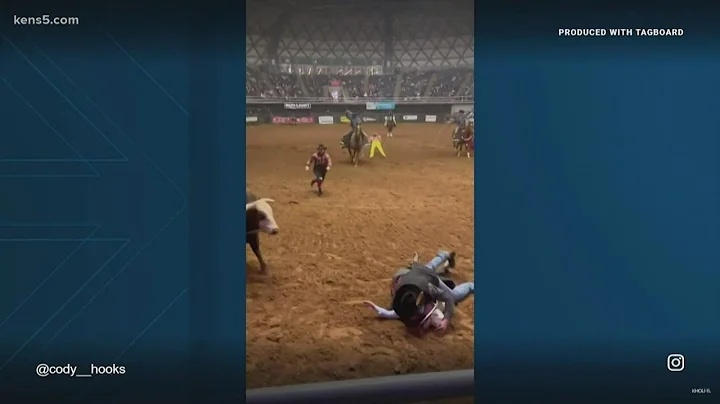 Father jumps in to save son from charging bull at ...