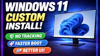 Windows 11 Custom Install | No Tracking, Faster Boot, Better UI! (2025) #PCSetup