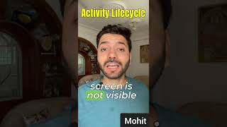 Android Activity Lifecycle Explained 🔥 | Must-Know for Developers #shorts #activity #android #job