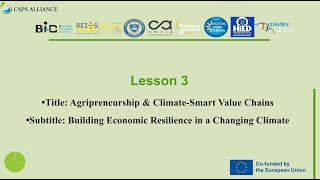 MODULE 1 LESSON 3 (KE - CSA) 🌱Agripreneurship & Climate-Smart Value Chains